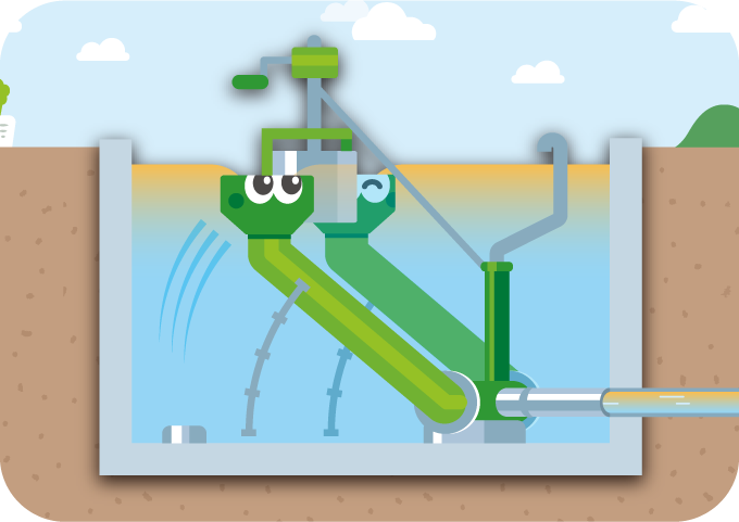 スイモンスター「自動温水取水装置」のイメージ